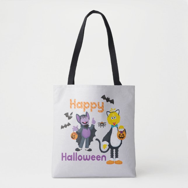Big Bird and Count | Happy Halloween Tote Bag (Front)