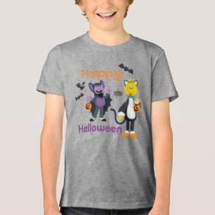 Big Bird and Count   Happy Halloween Tri-Blend Shirt