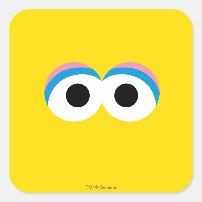 Big Bird Big Face Square Sticker (Front)
