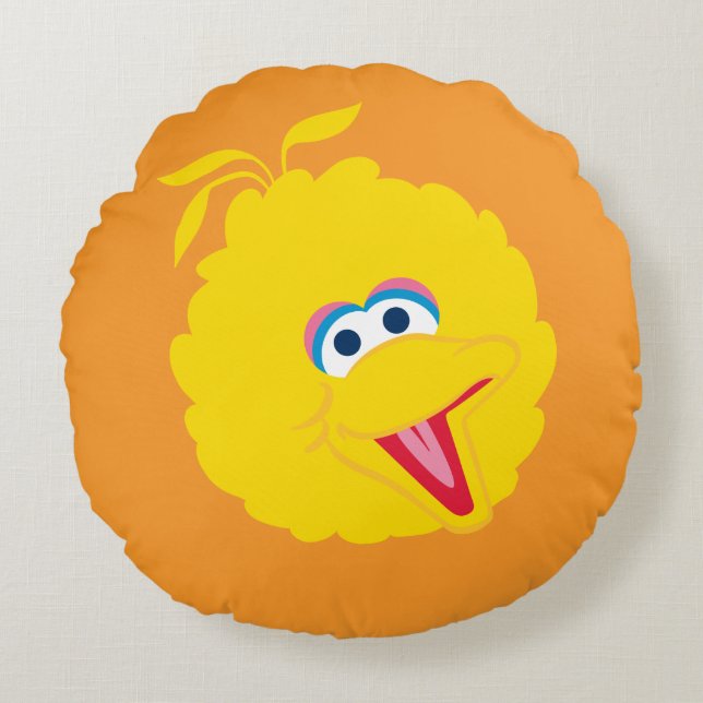 Big Bird Face Round Cushion (Front)