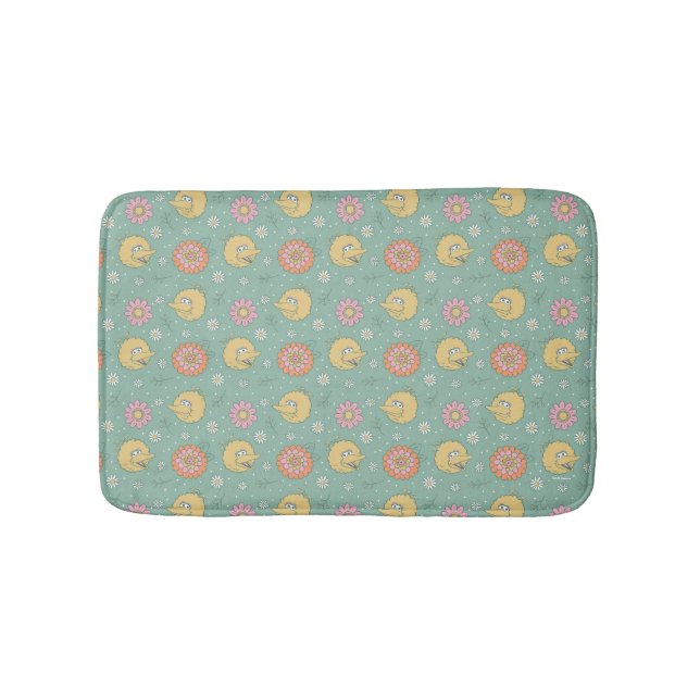 Big Bird | Good Vibes Floral Pattern Bath Mat (Front)