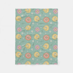 Big Bird   Good Vibes Floral Pattern Fleece Blanket