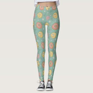 Big Bird   Good Vibes Floral Pattern Leggings