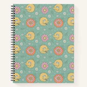 Big Bird Good Vibes Floral Pattern Notebook
