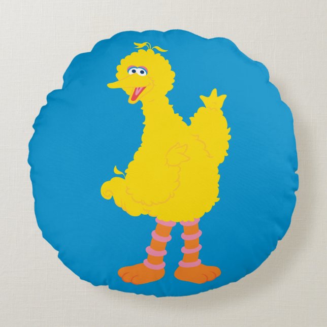 Big Bird Graphic Round Cushion (Front)