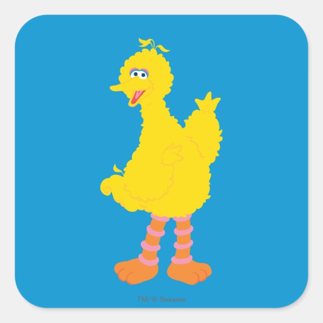 Big Bird Graphic Square Sticker (Front)