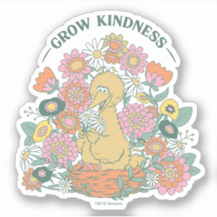 Big Bird Grow Kindness Floral Graphic
