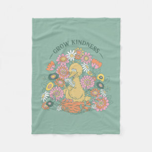 Big Bird   Grow Kindness Floral Graphic Fleece Blanket
