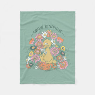 Big Bird | Grow Kindness Floral Graphic Fleece Blanket