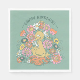 Big Bird   Grow Kindness Floral Graphic Napkin