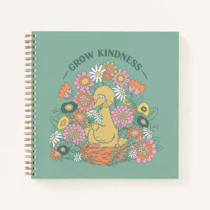 Big Bird Grow Kindness Floral Graphic Notebook