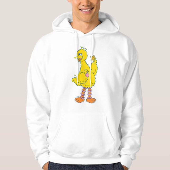 Big Bird Holding Christmas Ornaments Hoodie (Front)