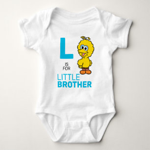 Big Bird   L is for Little Brother Baby Bodysuit