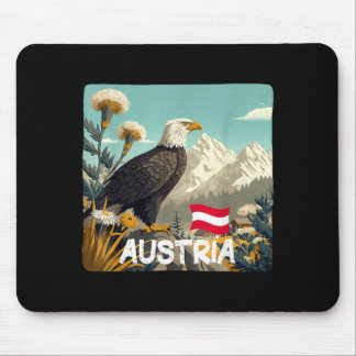 Big Bird of Prey with Awesome Austria Colours Mouse Mat