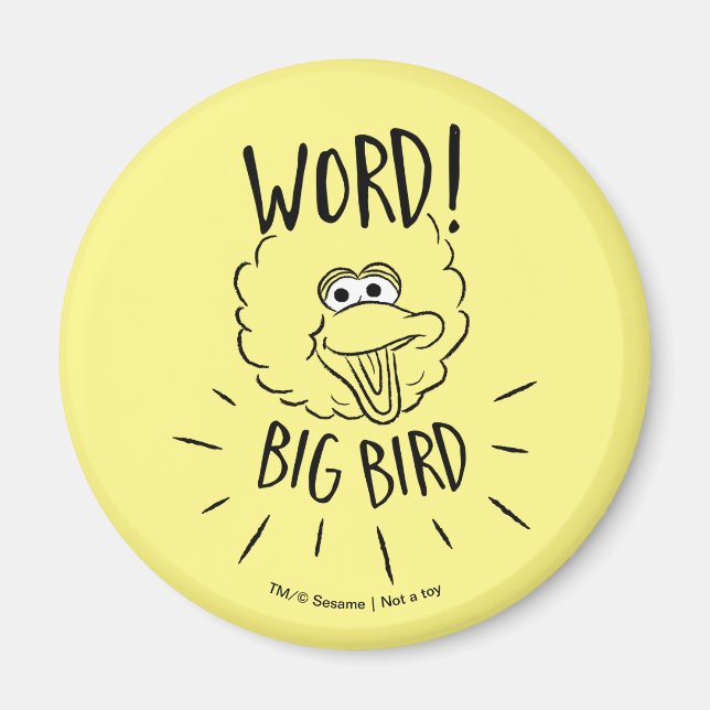 Big Bird Skate Logo - Word! Big Bird Magnet (Front)