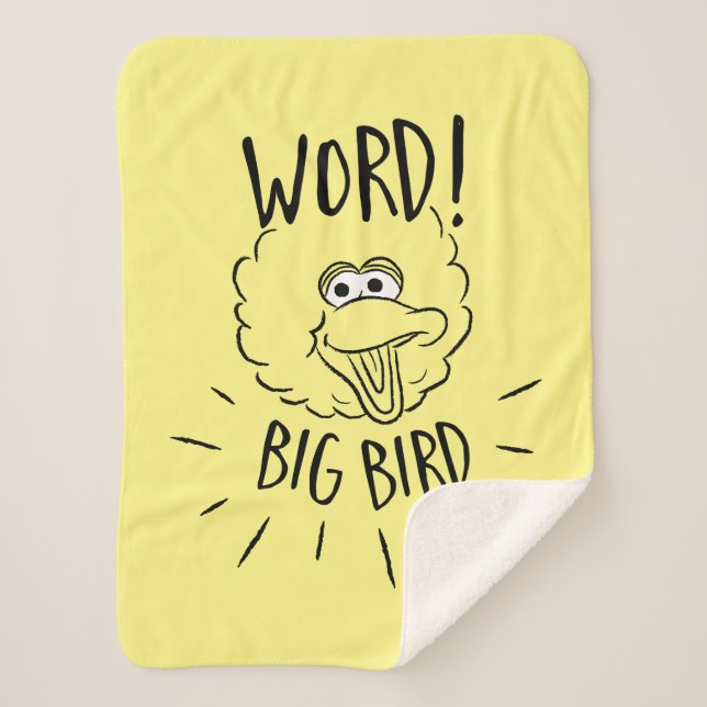 Big Bird Skate Logo - Word! Big Bird Sherpa Blanket (Front)