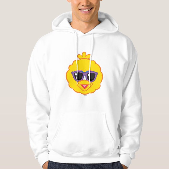 Big Bird Smiling Face with Sunglasses Hoodie (Front)