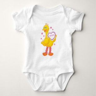 Big Bird Valentine Baby Bodysuit
