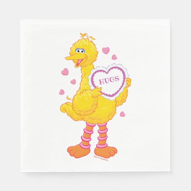 Big Bird Valentine Napkin (Front)
