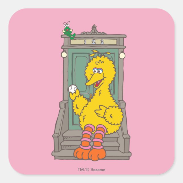 Big Bird Vintage Square Sticker (Front)