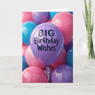 Big Birthday Purple Orb Card