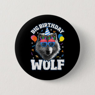 Big Birthday Wolf for Wolves 6 Cm Round Badge
