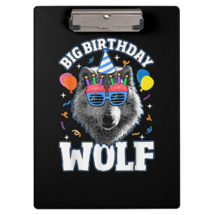 Big Birthday Wolf for Wolves Clipboard