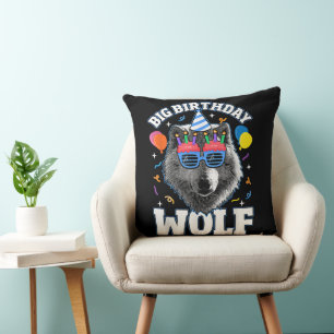 Big Birthday Wolf for Wolves Cushion