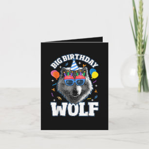 Big Birthday Wolf for Wolves Holiday Card