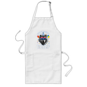 Big Birthday Wolf for Wolves Long Apron