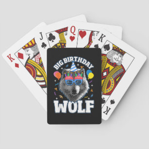 Big Birthday Wolf for Wolves Playing Cards