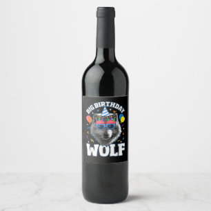 Big Birthday Wolf for Wolves Wine Label