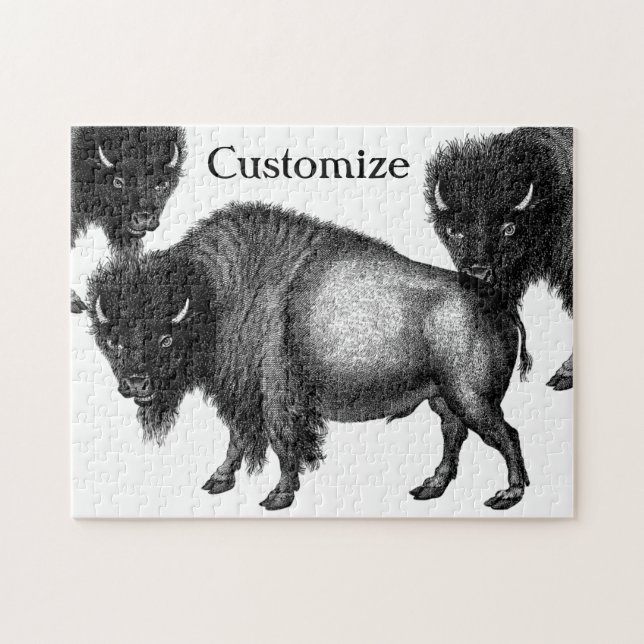 Big Bison Buffalo Thunder_Cove  Jigsaw Puzzle (Horizontal)