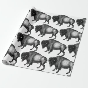 Big Bison Buffalo Thunder_Cove Wrapping Paper