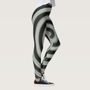 big black and white spiral leggings