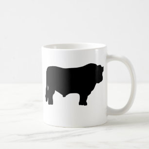 big black angus bull coffee mug