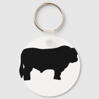 big black angus bull key ring