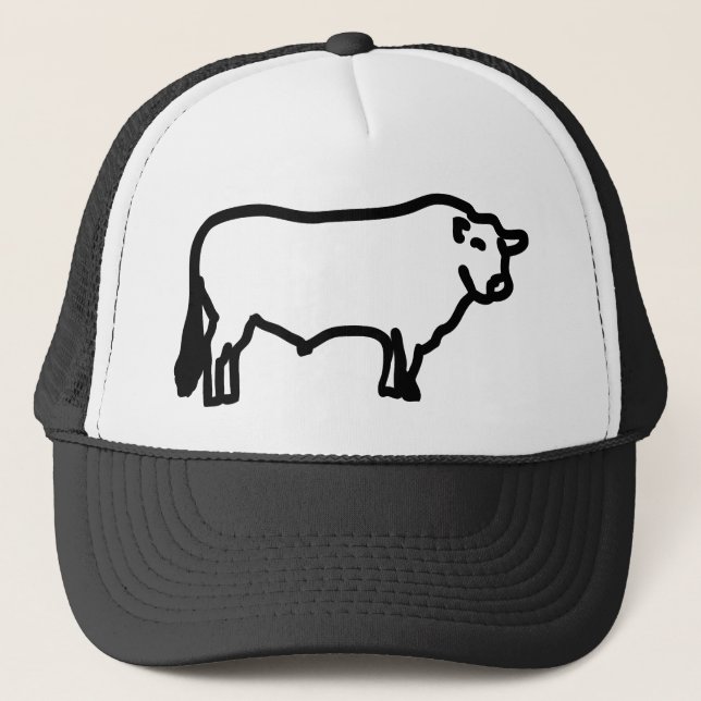 big black angus trucker hat (Front)