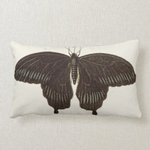 Big Black Butterfly Throw Pillow