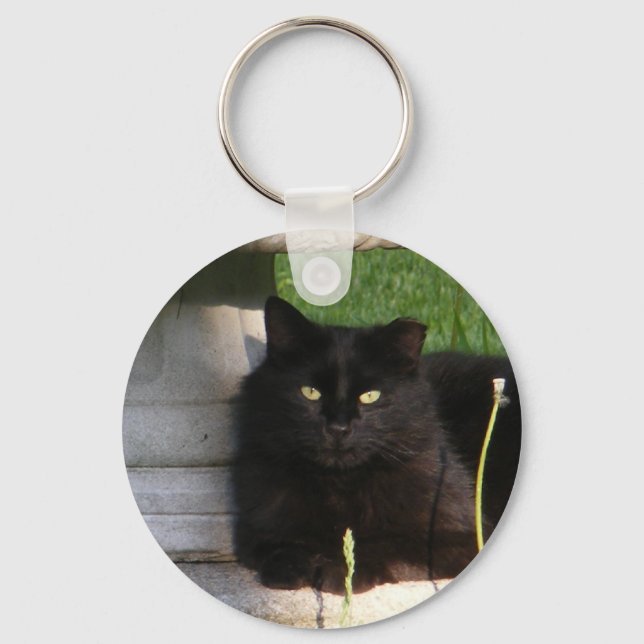 Big Black Cat ~ keychain (Front)