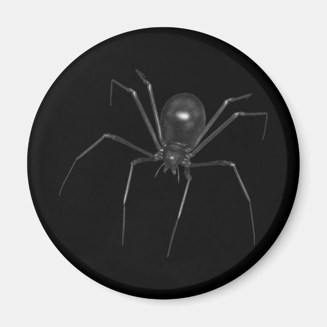 Big Black Creepy 3D Spider Magnet (Front)