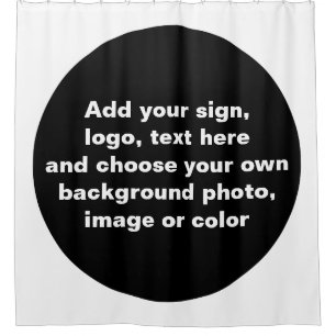 BIG black dot + your ideas Shower Curtain