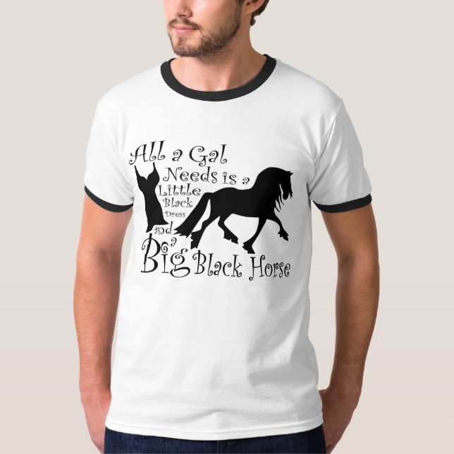 Big Black Horse T-Shirt (Front)