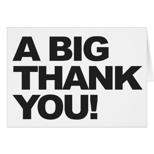 Big Black Thank You (Front Horizontal)