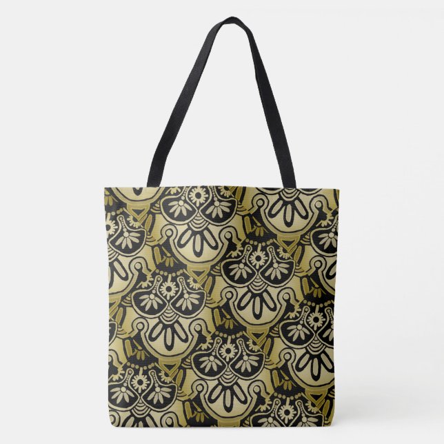 Big Black tote Tribal geometric (Front)