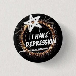 Big Bling Spray Paint I Have Depression 3 Cm Round Badge