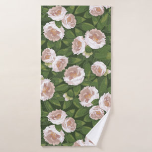 Big Bloom Camellia Charm Bath Towel
