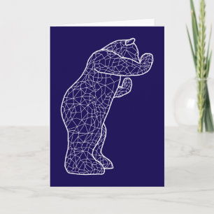 big blue bear holiday card