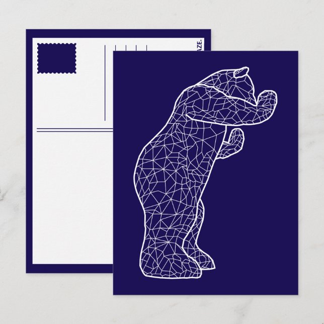 big blue bear postcard (Front/Back)