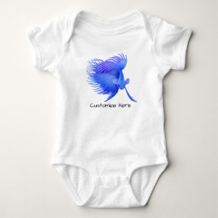 Big Blue Betta Fish Customisable One Pc Baby Bodysuit